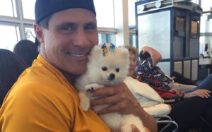 Former major leaguer Jose Canseco followed a string of out-of-left-field Mars terraforming tweets by posting this photo he took with his dog. Credit: @JoseCanseco