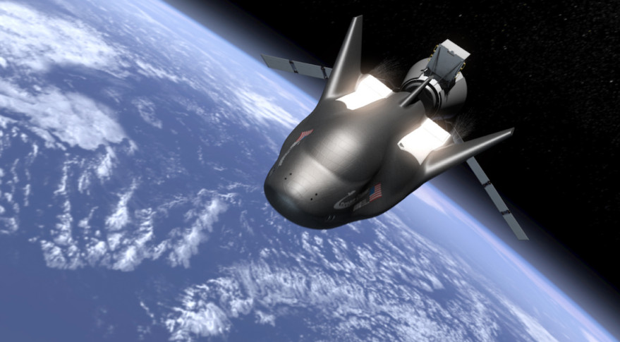 The in-orbit separation of SNC's Dream Chaser Spacecraft from its cargo module is shown in this illustration. Credit: Sierra Nevada Corp.