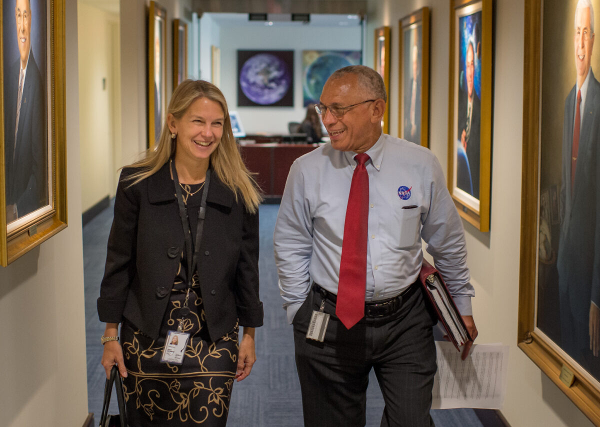 Dava Newman and Charlie Bolden photo