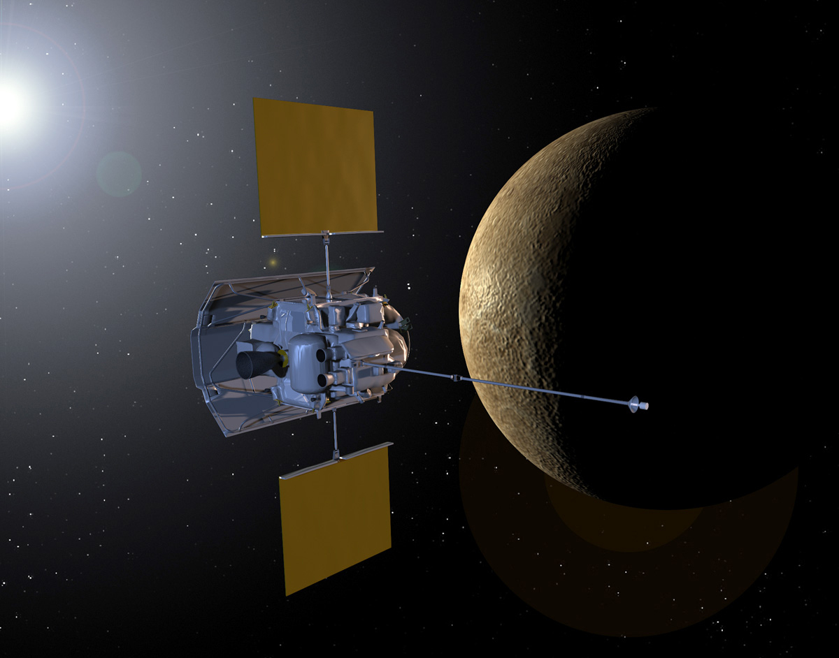 NASA's MESSENGER probe orbiting Mercury