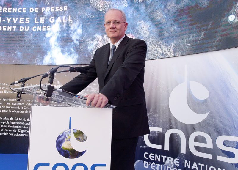 CNES President Jean-Yves Le Gall at the Paris Air Show 2015.