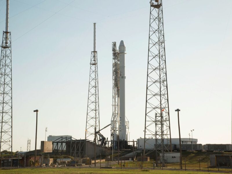 falcon 9 on the pad