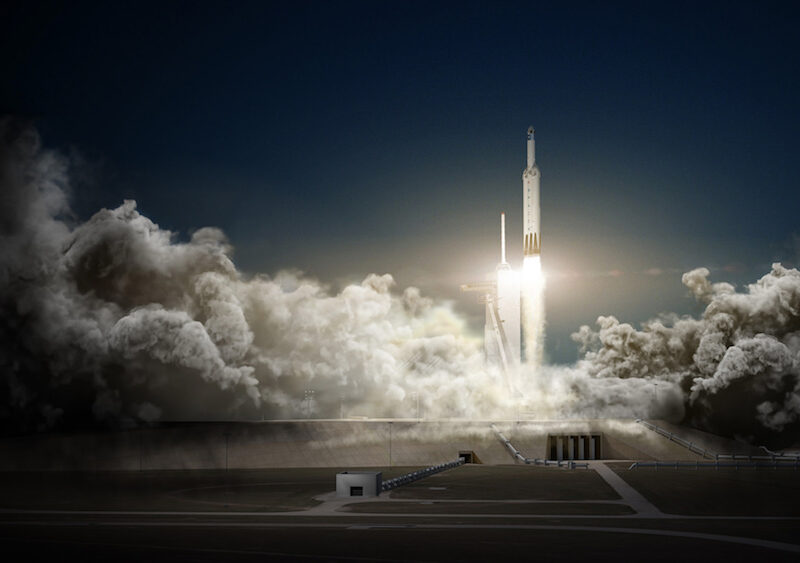 Falcon Heavy artist's concept