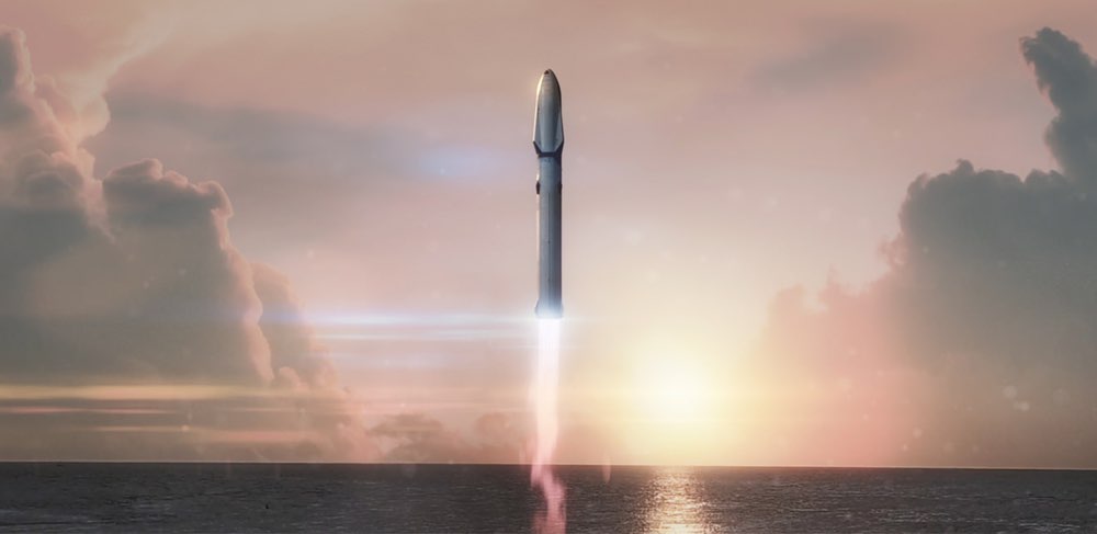 SpaceX large booster launch