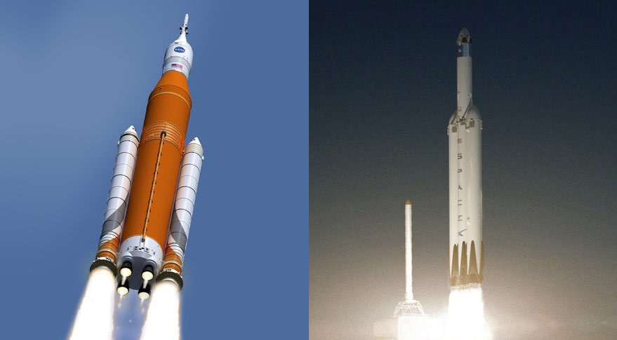 SLS versus Falcon Heavy