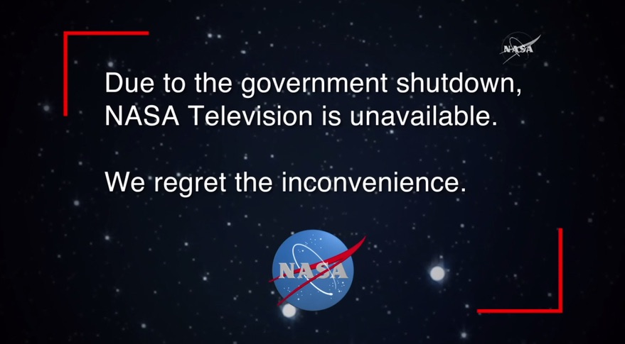 NASA TV shutdown