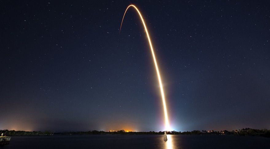 Falcon 9 launch time lapse