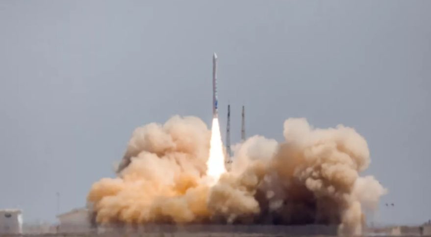 Liftoff in July 2019 of the successful first Hyperbola-1 launch from Jiuquan Satellite Launch Center.