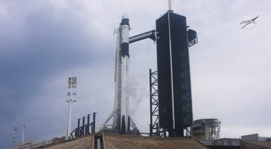 Falcon 9 before scrub