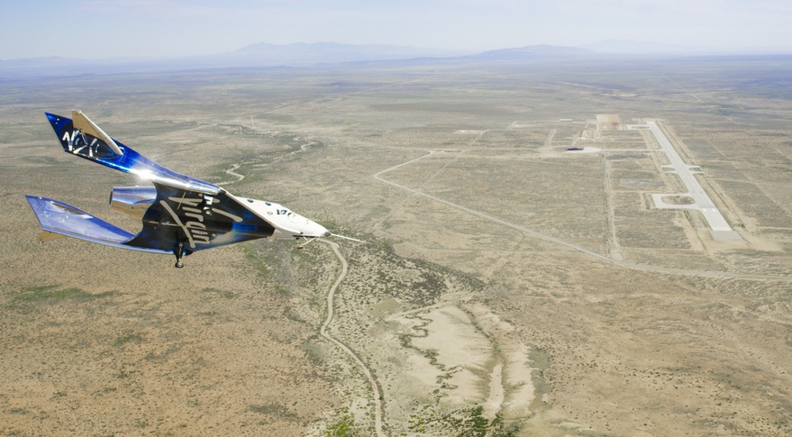 SpaceShipTwo glide flight in NM