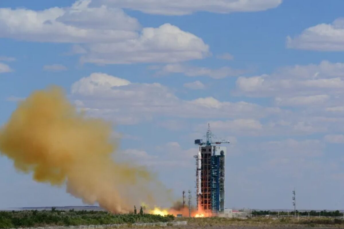 Liftoff of a Long March 2D rocket from Jiuquan on June 17, 2020, carrying the Gaofen-9 (03) Earth observation satellite into orbit.