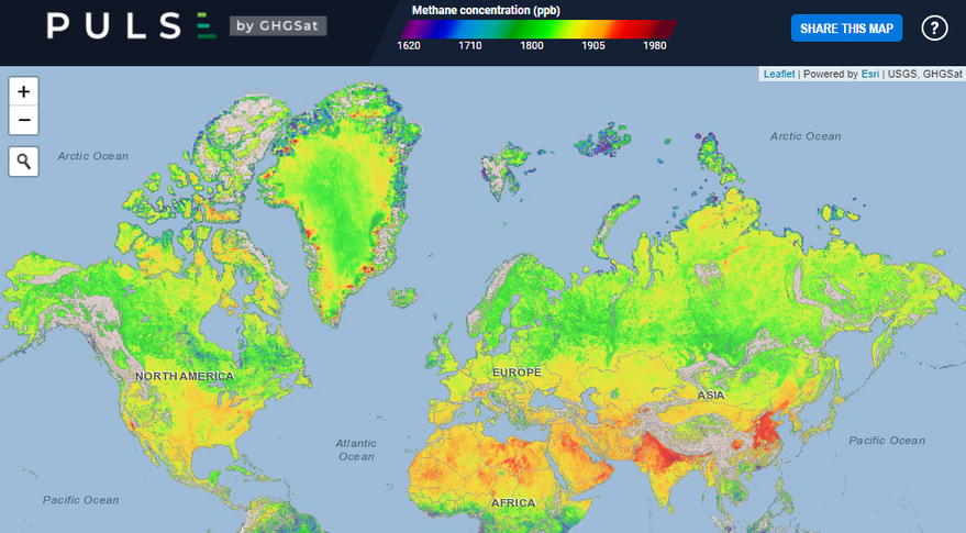 GHGSat unveils free global methane map - SpaceNews