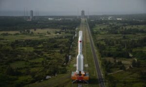 Rollout of the first Long March 5B to the pad at Wenchang, South China in April 2020.