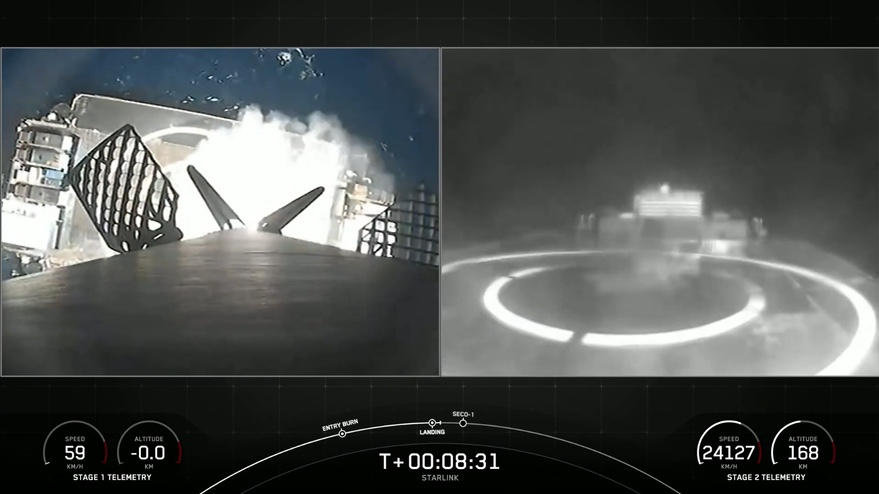 SpaceX segna il riutilizzo del booster all’avvio di Starlink