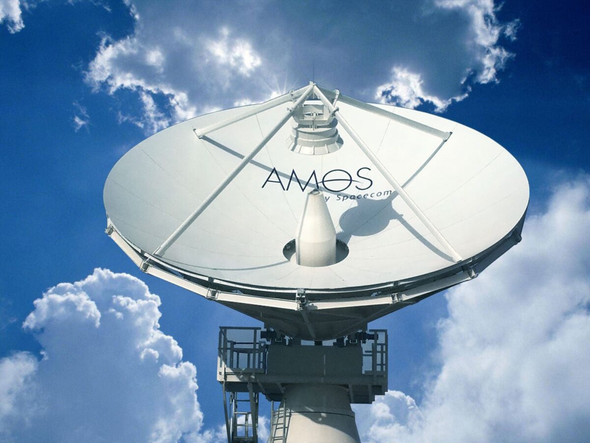 Amos satellite dish