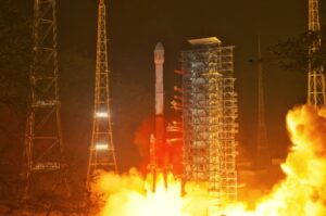 A Long March 3B lifts off from Xichang carrying the fengyun-4B weather satellite, June 2, 2021.