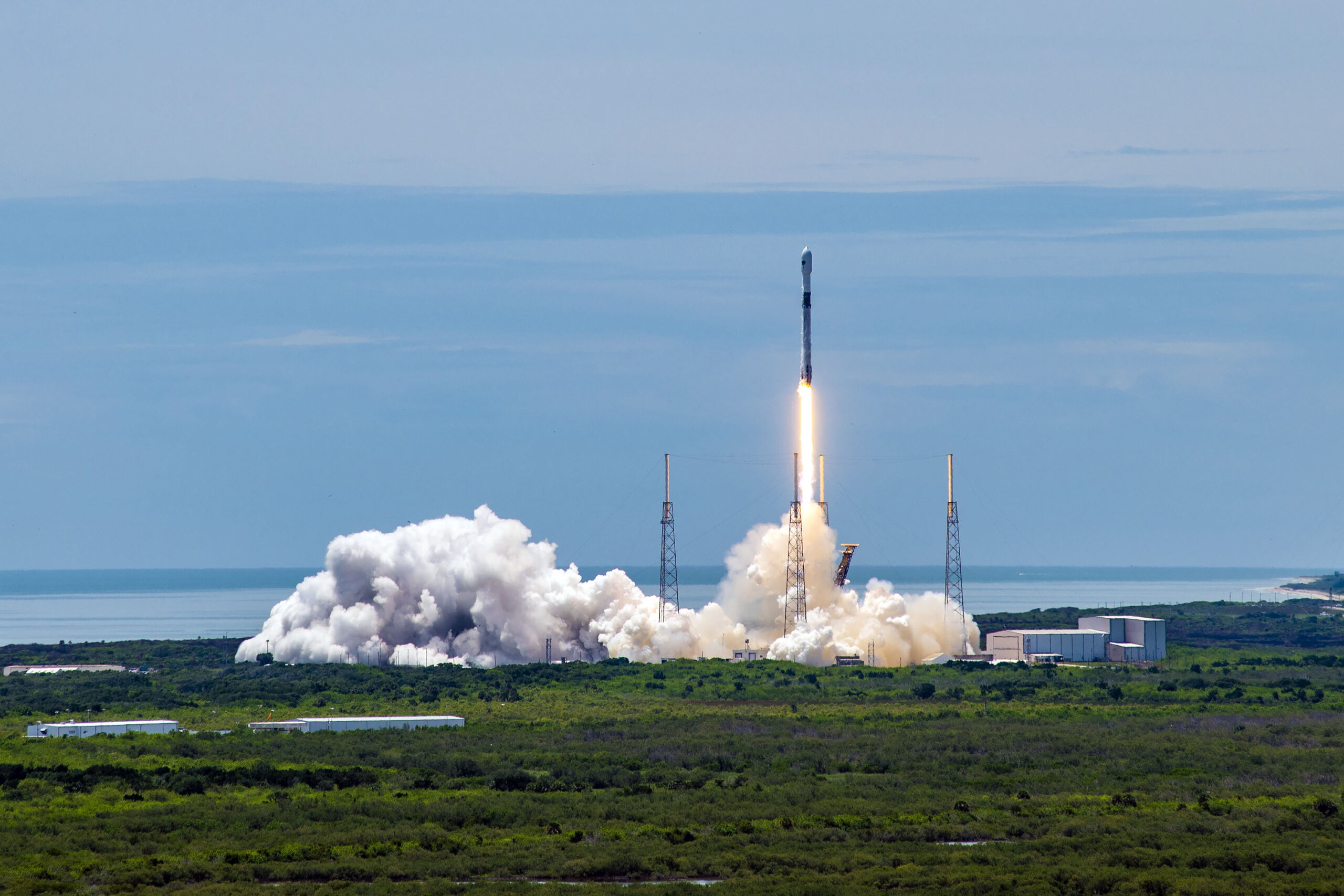 Falcon 9 launches GPS satellite in first national security mission with reused booster