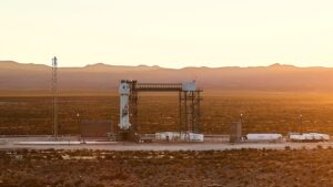 New Shepard on launch pad