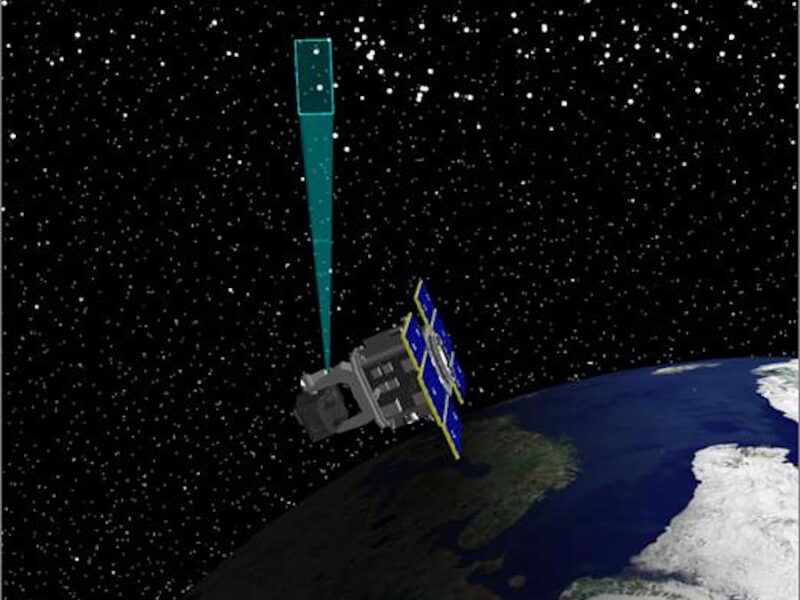 An artist's depiction of the Space Based Space Surveillance satellite tracking space debris. The 18th Space Control Squadron uses data collected from SBSS, and other sensors in the Space Surveillance Network, to track objects orbiting the earth, and provide Space Domain Awareness for space faring nations.