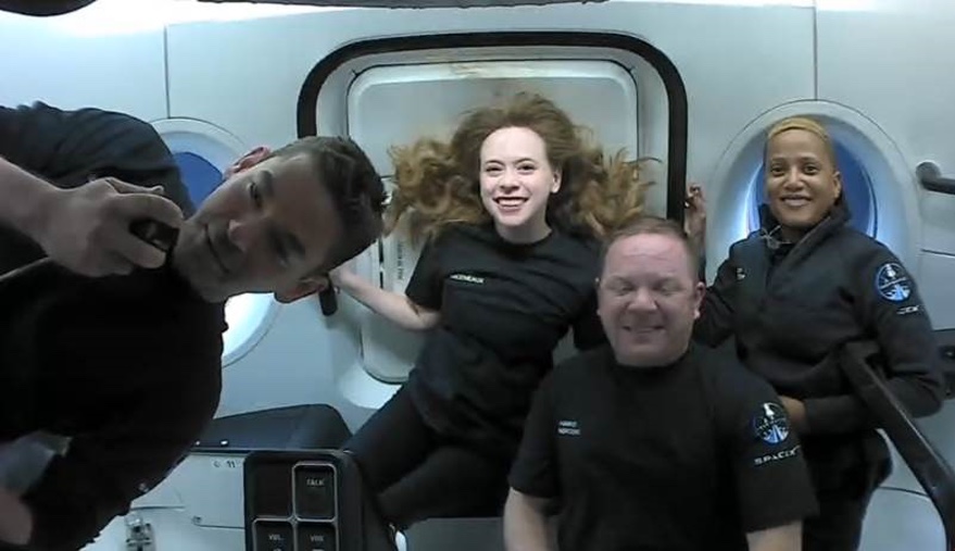 Inspiration4 crew in space