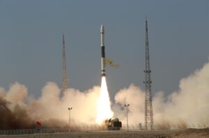 Liftoff of the Kuaizhou-1A solid rocket sending the Jilin-1 Gaofen 02D Earth observation satellite into orbit.