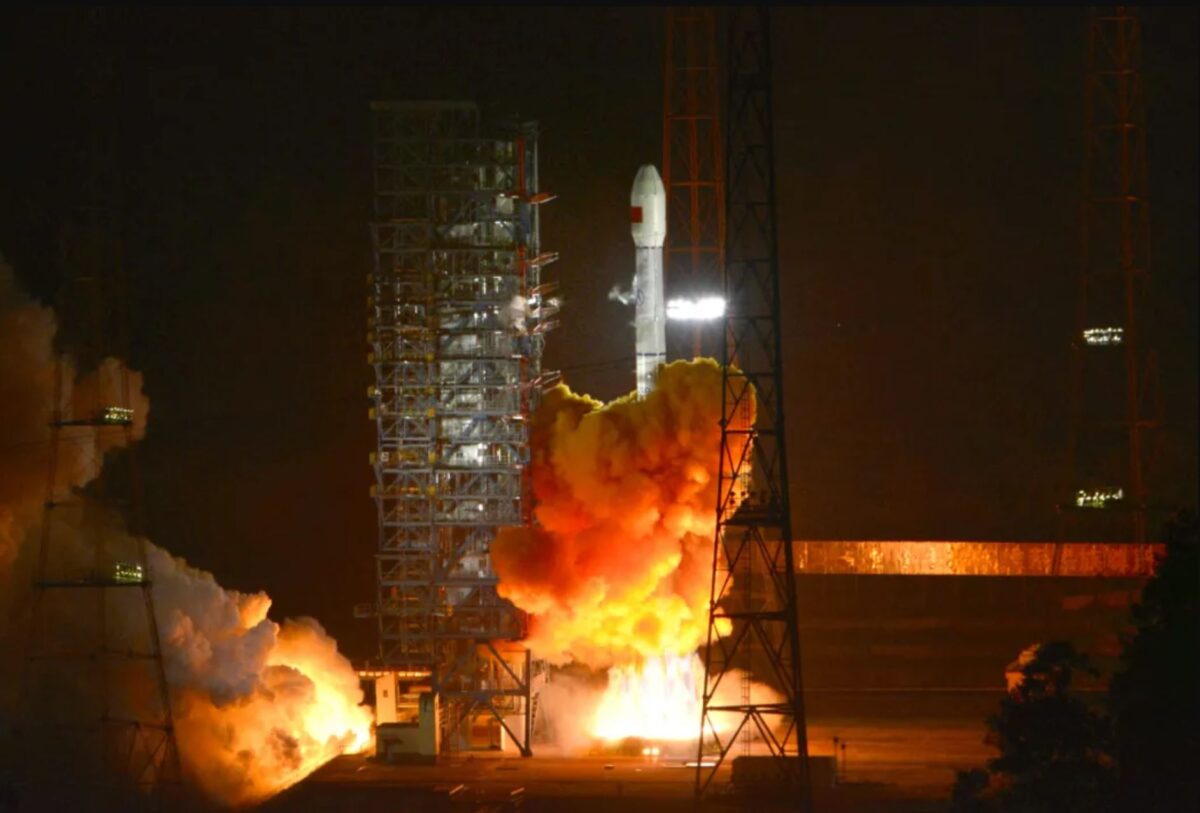 Liftoff of the Long March 3B from Xichang, carrying the ChinaSat-9B (Zhongxing-9B) communications satellite, September 9, 2021.