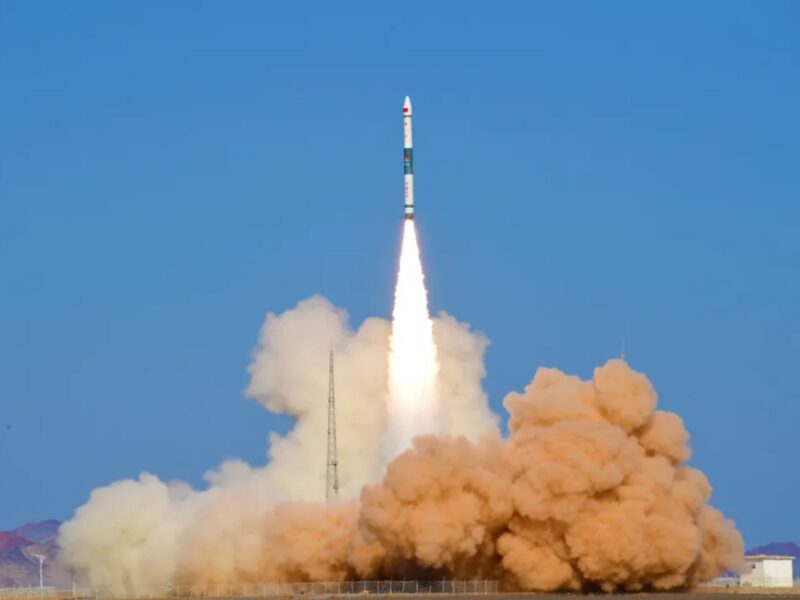 China sets a new national orbital launch record with launch of a Kuaizhou-1A rocket carrying the Jilin-1 Gaofen-02F satellite, Oct. 27, 2021.