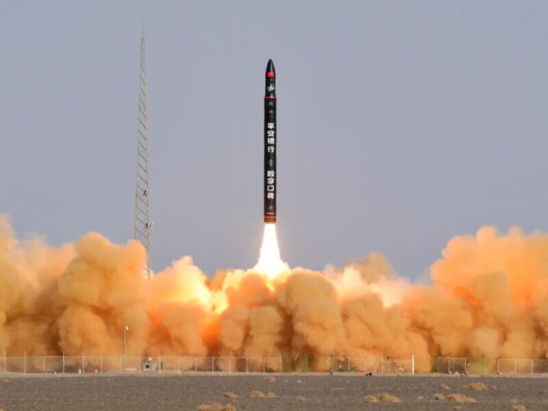 Liftoff of the second Ceres-1 rocket from Jiuquan on Dec. 6, 2021.