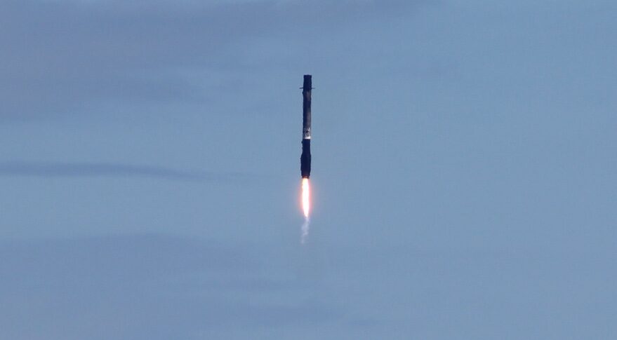 Falcon 9 Transporter-3 descending