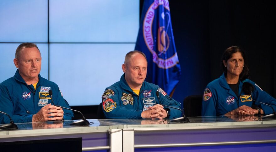 Astronauts Wilmore, Fincke and Williams
