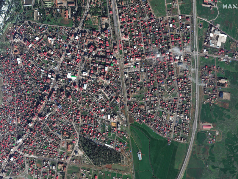 Maxar satellite image of Islahiye, Turkey collected February 7, 2023. Credit: Maxar Technologies