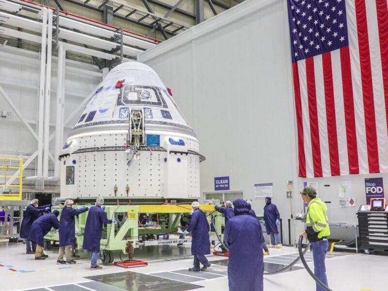 Starliner being processed for CFT mission