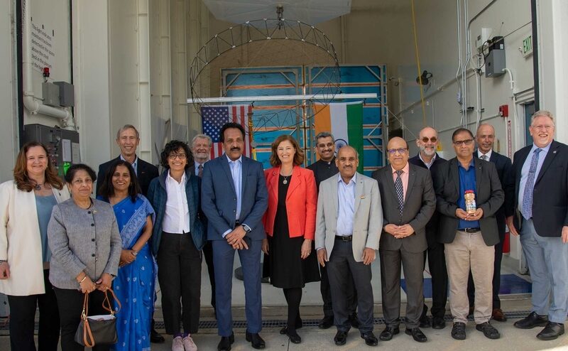 U.S. and Indian officials at JPL