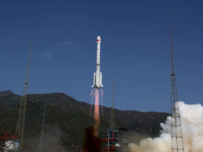 Gaofen-13 (02) heads for GTO atop of a Long March 3B lifting off from Xichang, March 17, 2023.