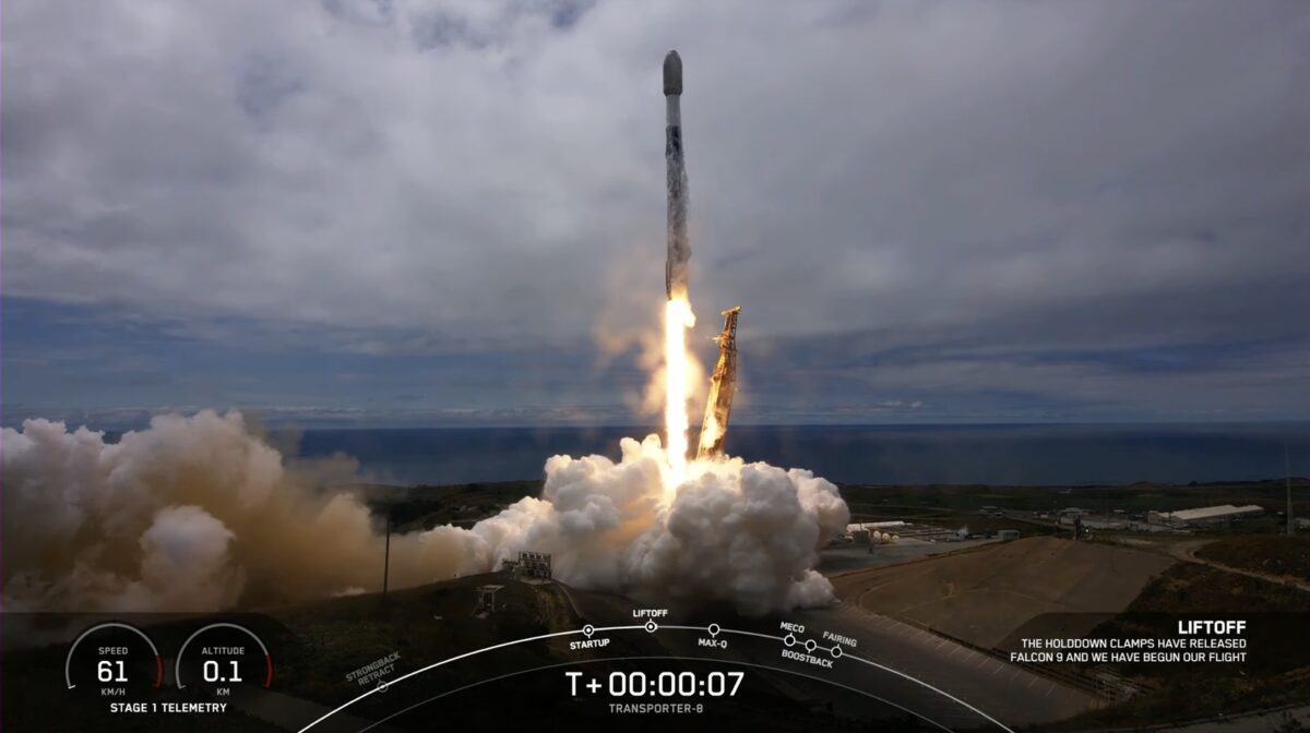 Falcon 9 launch on Transporter-8
