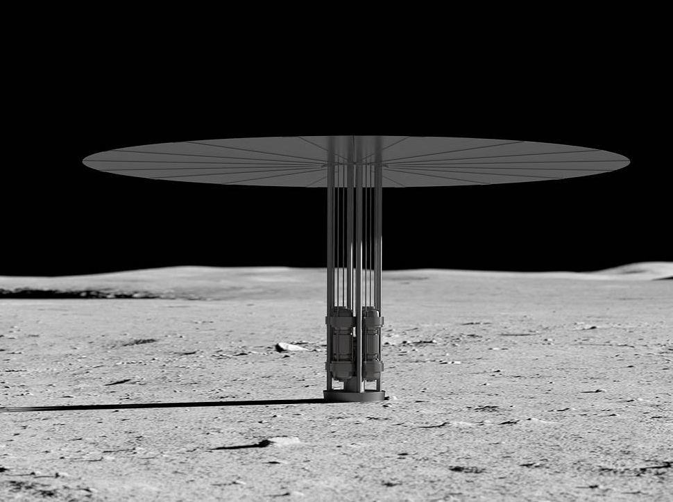 NASA concept for a lunar nuclear reactor