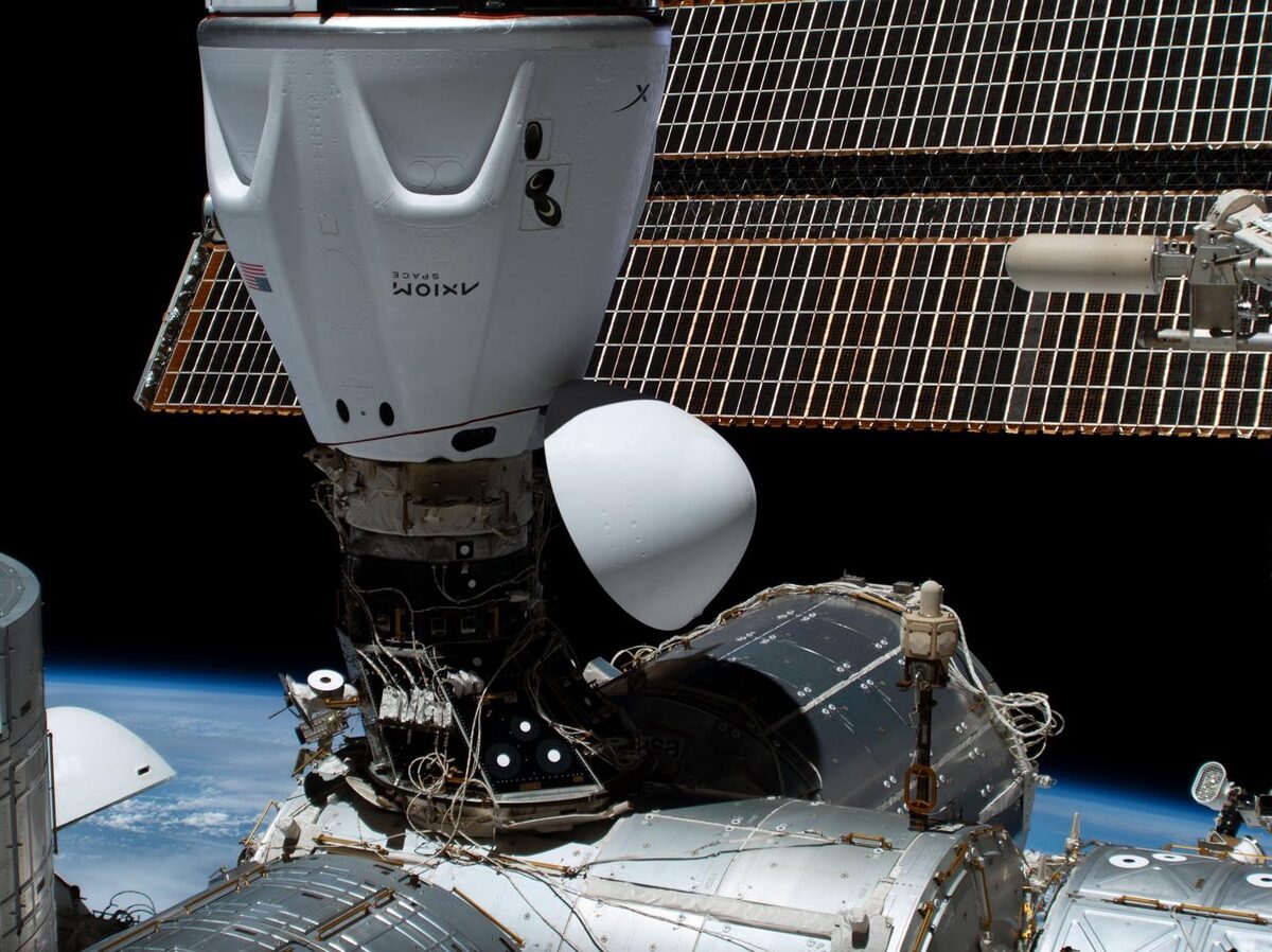 Ax-2 docked to ISS